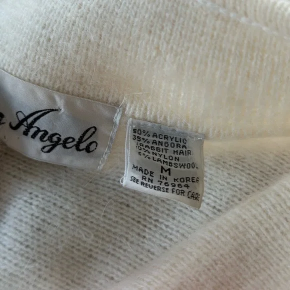 Vintage Angora & Lambswool Embellished Grandma Cardigan - Picture 2 of 6